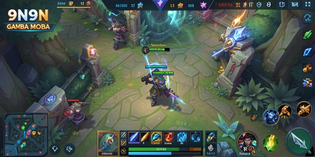 Gameplay intens di arena pertempuran 9N9N yang mendebarkan.