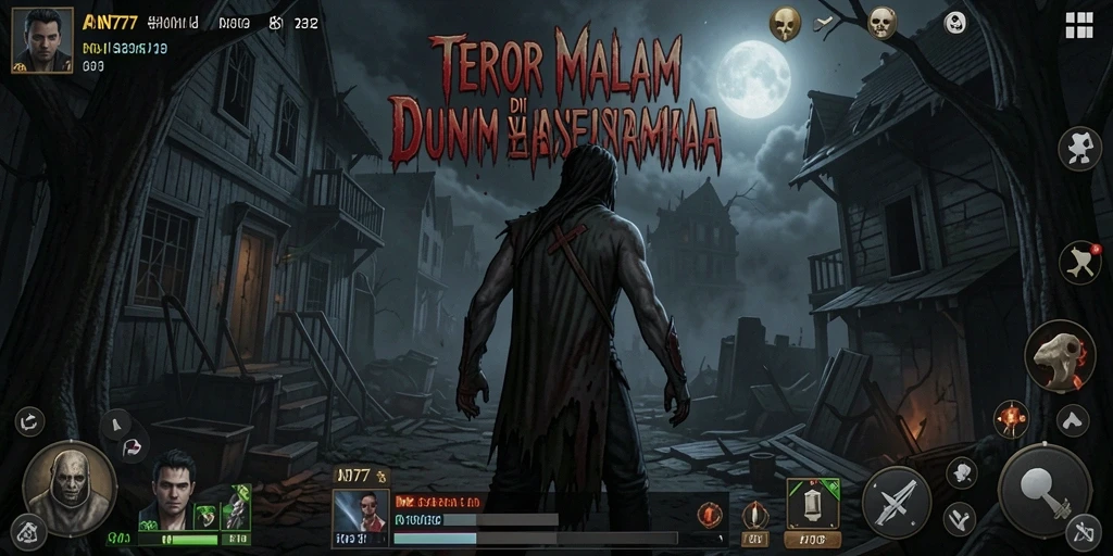 Tampilan gameplay AN777 yang menyeramkan dan menegangkan.