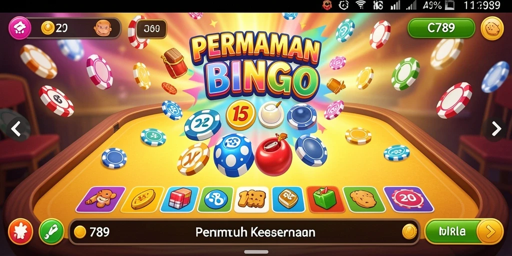 Screenshot gameplay C789 menampilkan momen seru permainan Bingo.