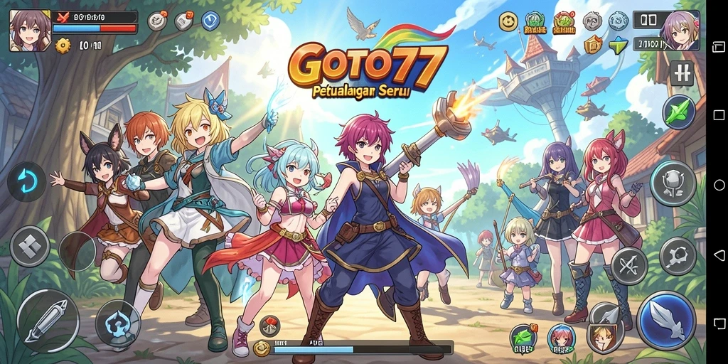 Tangkapan layar GOTO77 menampilkan aksi seru dalam dunia Anime.