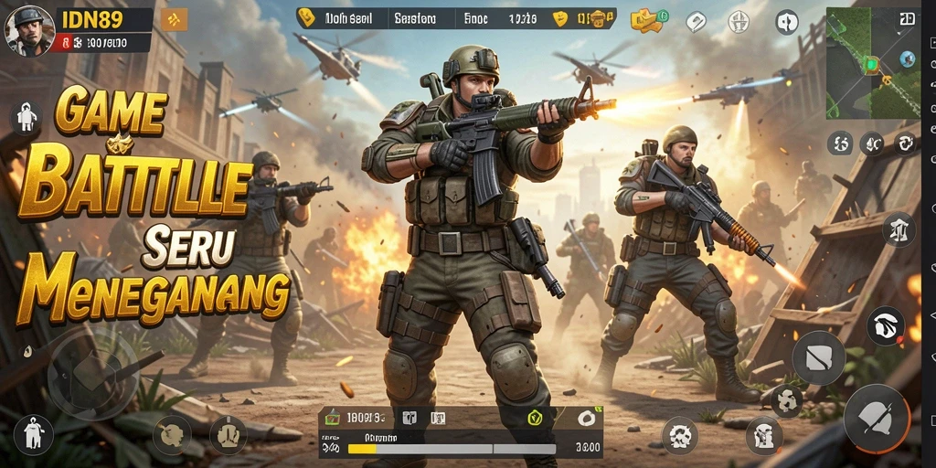 Tangkapan layar gameplay menampilkan pertarungan seru dalam IDN89.