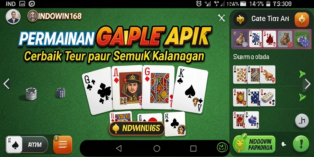 Tampilan gameplay yang seru dalam permainan Gaple INDOWIN168.