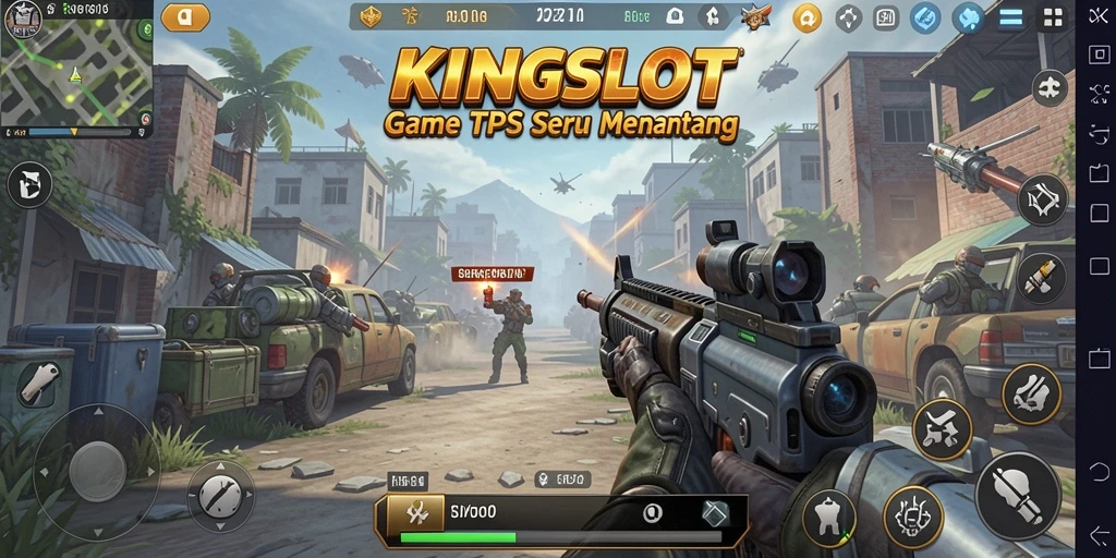 Tangkapan layar gameplay KINGSLOT dengan aksi seru dari TPS.