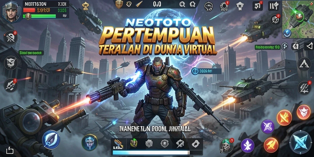 Tangkapan layar gameplay NEOTOTO dalam pertempuran seru Battle Royale.