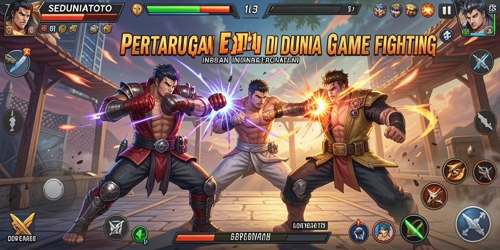Tangkapan layar dari gameplay pertarungan yang mendebarkan di SEDUNIATOTO.