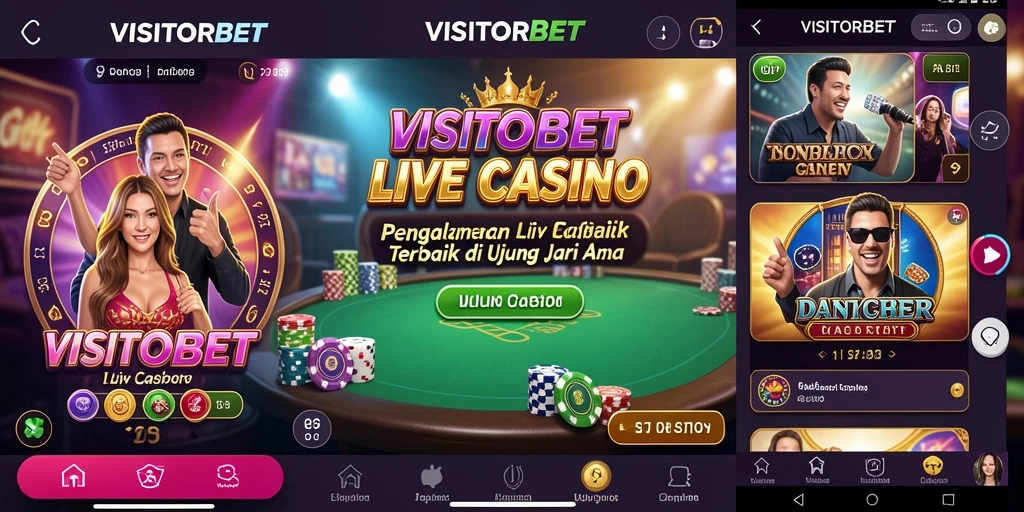 Tangkapan layar gameplay VISITORBET menunjukkan keseruan Live Casino yang nyata.